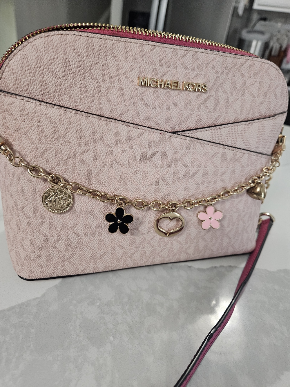 Michael Kors Pink Charm Crossbody Bag